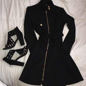 Knee length black and gold classy dress❤️